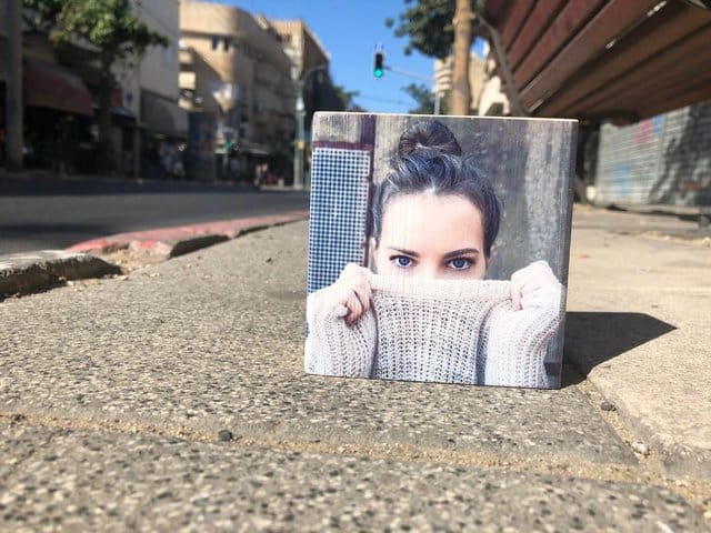 בלוק עץ עם תמונה בלוקסי